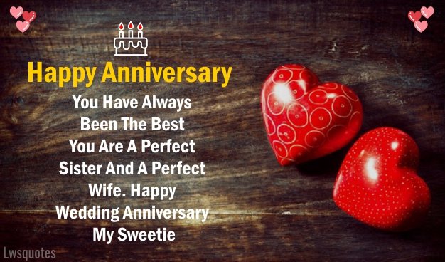 best Anniversary Wishes For Sister