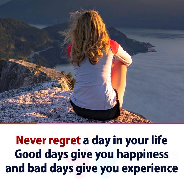 Never regret motivation quotes caption