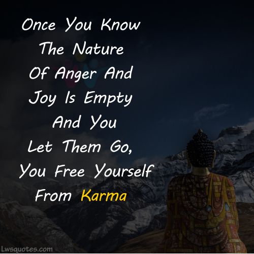 One Line Buddha Quotes On Karma