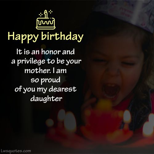 honor daughter Birthday wishes