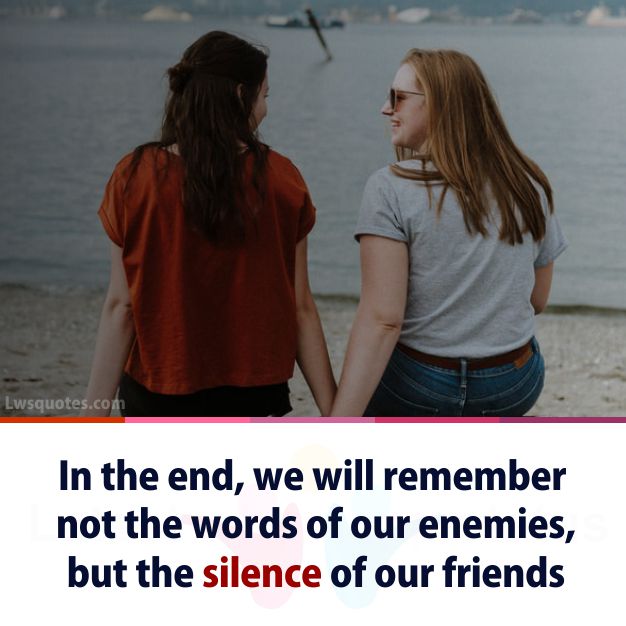 silence friendship quotes caption