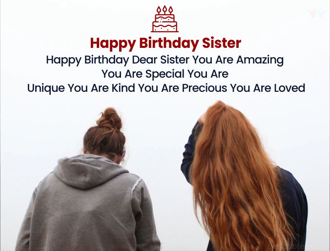 precious birthday wishes for sister